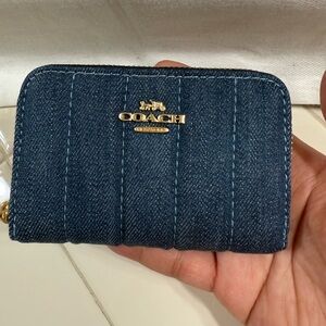 Coach Denim card case euc